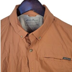 Eddie Bauer Mens Button Down Short Sleeve‎ Shirt Casual Work Outdoors